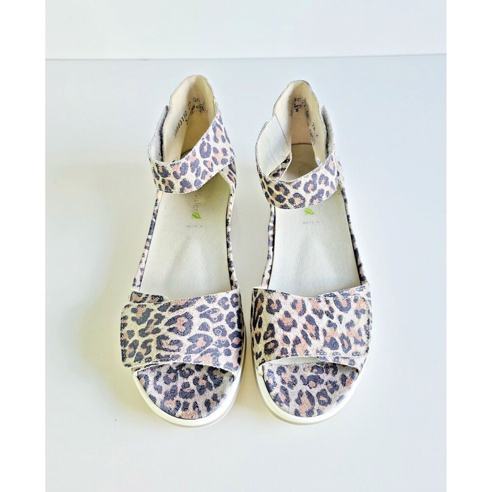 WALDLAUFER Women's Hakura Marigold Grey Leopard Sandals UK 7.5 Comfort - Picture 7 of 14